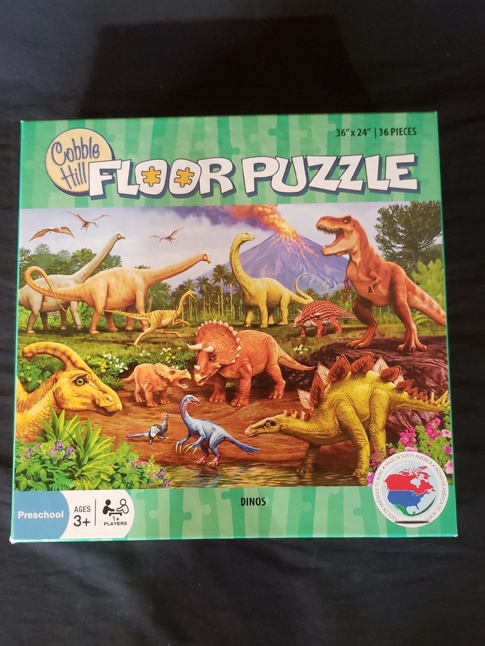 🧩Cobble Hill Green Dinosaur Floor Puzzle - 2 For $18🧩